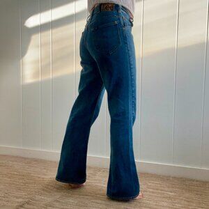 Vintage Lee Denim, High Waisted Flare Jeans, 70s / 80s vintage denim